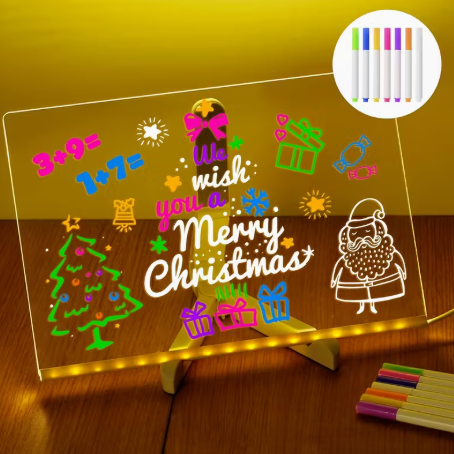 Idée cadeau originale pour enfant créatif : tablette LED lumineuse fluo