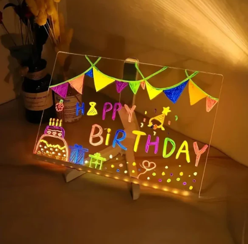 Tablette LED transparente décorative pour chambre d’enfant, veilleuse