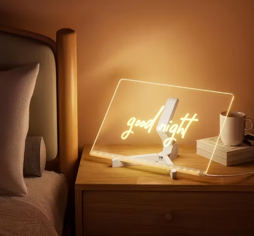 Tablette lumineuse led veilleuse, deco chambre , message, dessin inspirée de montessori