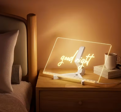 Tablette lumineuse led veilleuse, deco chambre , message, dessin
