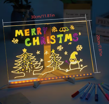 Surface lumineuse colorée pour dessiner et écrire à l’infini sans écran inspiration montessori