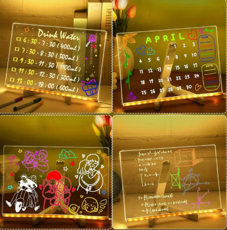 Tablette LED lumineuse apprentissage, to do list, message , deco style montessori